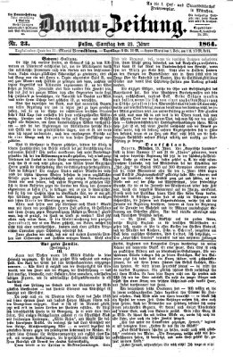 Donau-Zeitung Samstag 23. Januar 1864