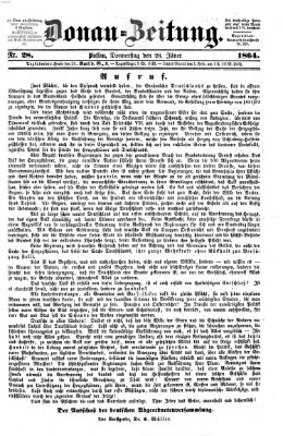 Donau-Zeitung Donnerstag 28. Januar 1864