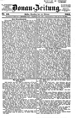 Donau-Zeitung Samstag 13. Februar 1864