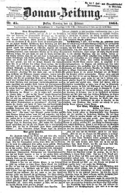 Donau-Zeitung Sonntag 14. Februar 1864