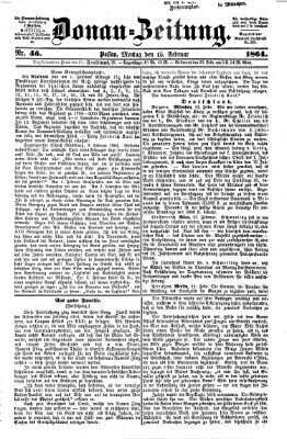 Donau-Zeitung Montag 15. Februar 1864