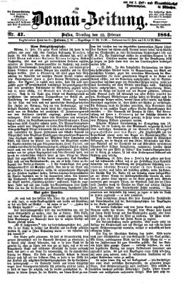 Donau-Zeitung Dienstag 16. Februar 1864