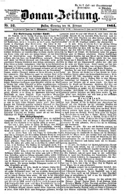 Donau-Zeitung Sonntag 21. Februar 1864