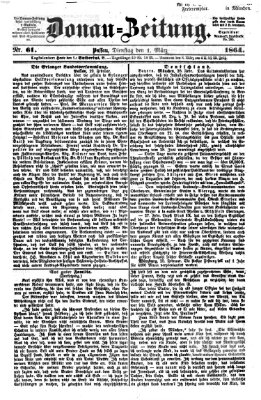 Donau-Zeitung Dienstag 1. März 1864