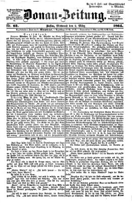 Donau-Zeitung Mittwoch 2. März 1864