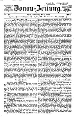 Donau-Zeitung Donnerstag 3. März 1864