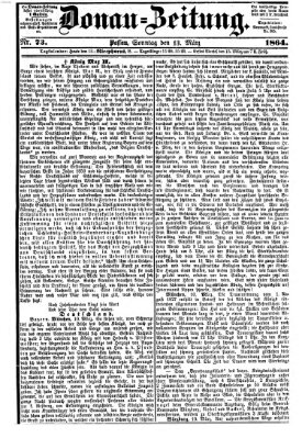 Donau-Zeitung Sonntag 13. März 1864