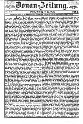 Donau-Zeitung Montag 14. März 1864