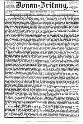 Donau-Zeitung Mittwoch 16. März 1864