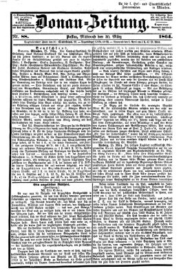 Donau-Zeitung Mittwoch 30. März 1864