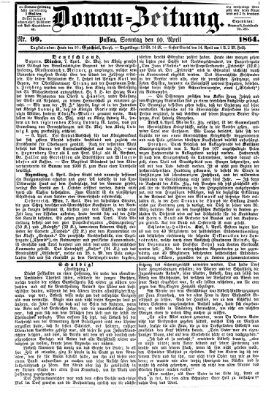 Donau-Zeitung Sonntag 10. April 1864