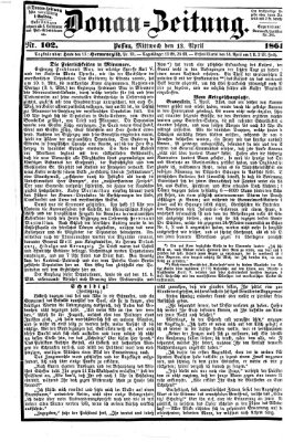 Donau-Zeitung Mittwoch 13. April 1864
