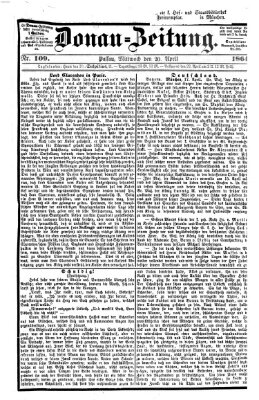 Donau-Zeitung Mittwoch 20. April 1864