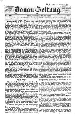 Donau-Zeitung Donnerstag 28. April 1864