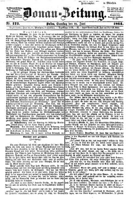 Donau-Zeitung Samstag 25. Juni 1864