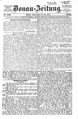 Donau-Zeitung Donnerstag 30. Juni 1864