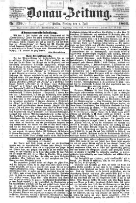 Donau-Zeitung Freitag 1. Juli 1864