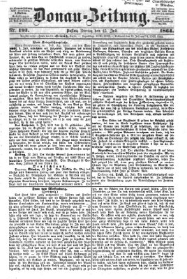 Donau-Zeitung Freitag 15. Juli 1864