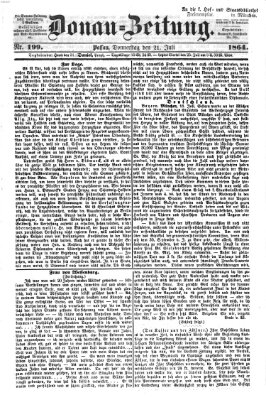 Donau-Zeitung Donnerstag 21. Juli 1864