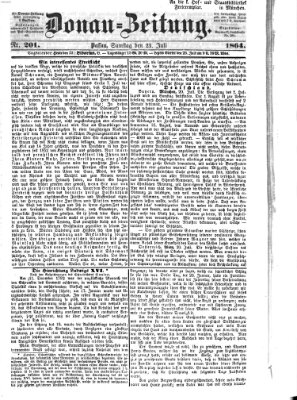 Donau-Zeitung Samstag 23. Juli 1864