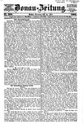 Donau-Zeitung Sonntag 24. Juli 1864