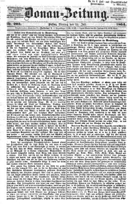 Donau-Zeitung Montag 25. Juli 1864