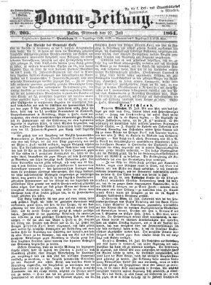 Donau-Zeitung Mittwoch 27. Juli 1864