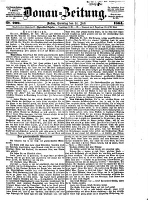 Donau-Zeitung Sonntag 31. Juli 1864