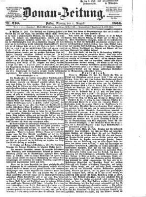 Donau-Zeitung Montag 1. August 1864