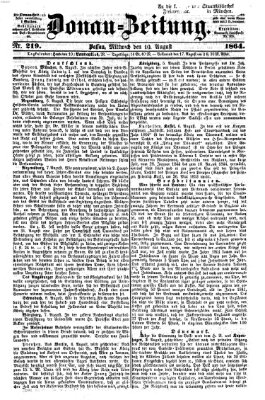 Donau-Zeitung Mittwoch 10. August 1864