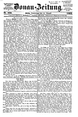 Donau-Zeitung Donnerstag 11. August 1864