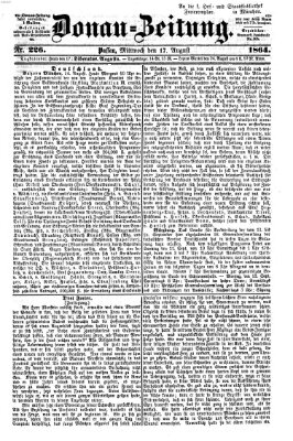 Donau-Zeitung Mittwoch 17. August 1864