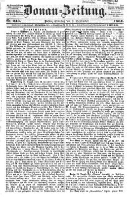 Donau-Zeitung Samstag 3. September 1864