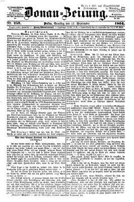 Donau-Zeitung Samstag 17. September 1864