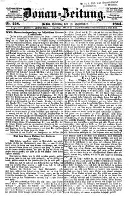 Donau-Zeitung Sonntag 18. September 1864