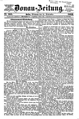 Donau-Zeitung Mittwoch 21. September 1864