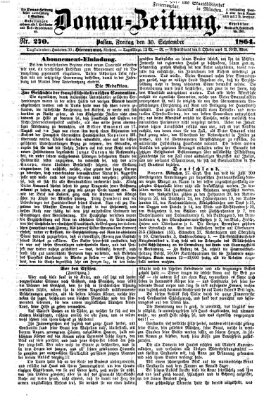 Donau-Zeitung Freitag 30. September 1864