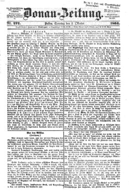 Donau-Zeitung Sonntag 2. Oktober 1864