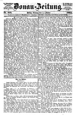 Donau-Zeitung Montag 3. Oktober 1864