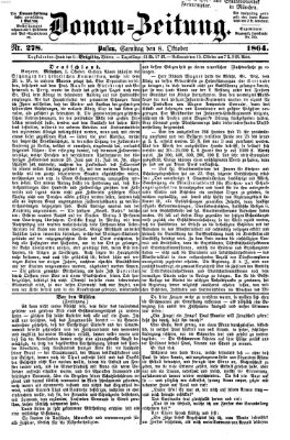 Donau-Zeitung Samstag 8. Oktober 1864