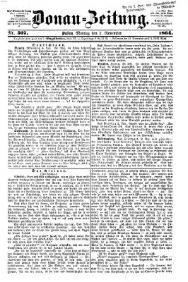 Donau-Zeitung Montag 7. November 1864