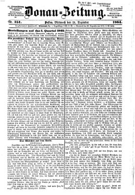 Donau-Zeitung Mittwoch 21. Dezember 1864