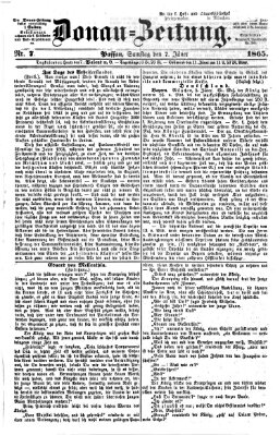 Donau-Zeitung Samstag 7. Januar 1865