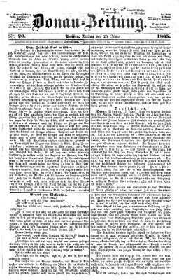 Donau-Zeitung Freitag 20. Januar 1865