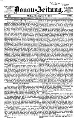 Donau-Zeitung Samstag 28. Januar 1865