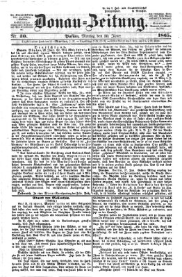 Donau-Zeitung Montag 30. Januar 1865