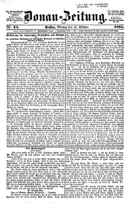 Donau-Zeitung Montag 13. Februar 1865