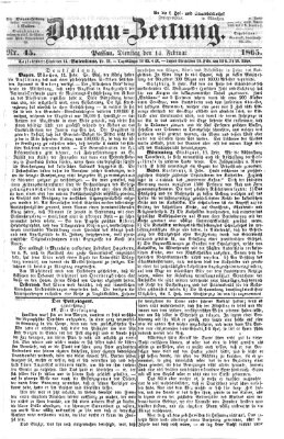 Donau-Zeitung Dienstag 14. Februar 1865