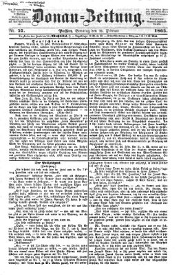 Donau-Zeitung Sonntag 26. Februar 1865