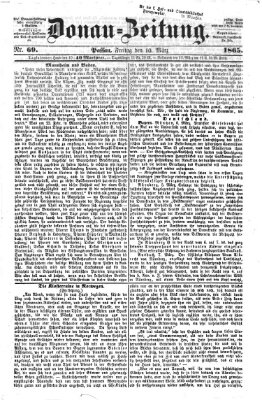 Donau-Zeitung Freitag 10. März 1865